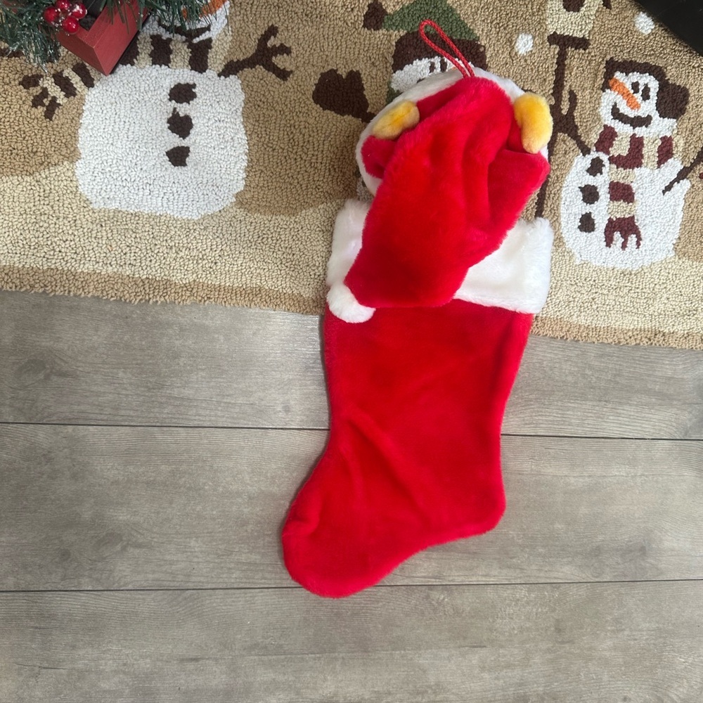 New Vintage Winnie the Pooh Christmas Stocking Pooh Bear Plush 3D New with Tags - Picture 5 of 16